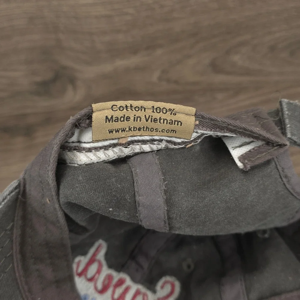 Saved By Grace Hat KBETHOS Cap Womens Strap Back Gray Distressed Faith Religious